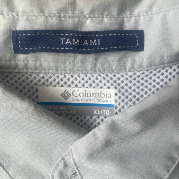 Columbia Men’s PFG Tamiami Long Sleeve Shirt Sz XL UPF 40 Fishing Lightweight - Picture 8 of 15